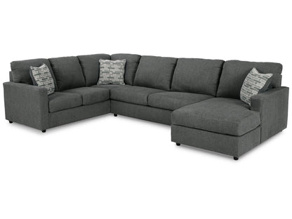 Springfield 3-Piece Sectional with Chaise - Charcoal