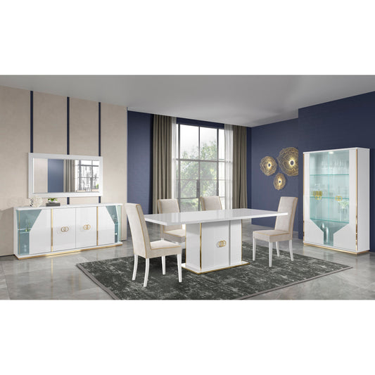 Vogue Dining Set (White and Gold)