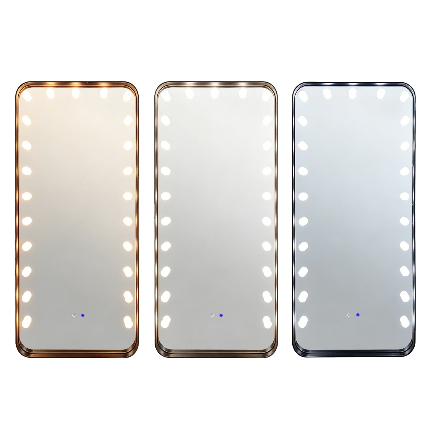 Hollywood 2 (Black) Floor Mirror