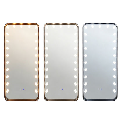 Hollywood 2 (Black) Floor Mirror