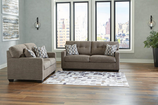 Mahoney 2-Piece Sofa and Loveseat - Chocolate