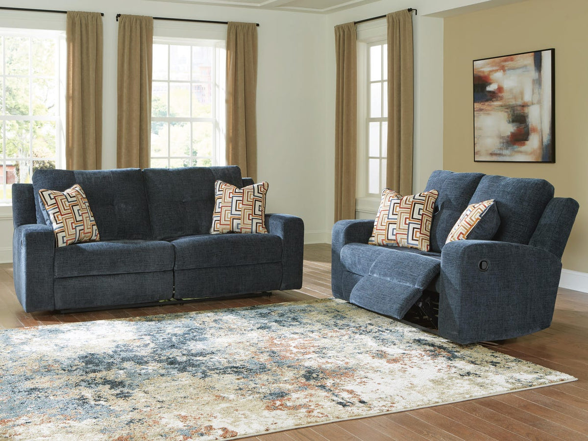 Danum 2-Piece Reclining Sofa and Loveseat - Ink