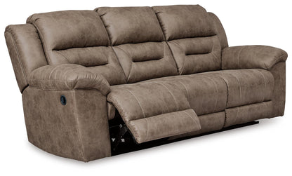 Stoneland Manual Reclining Sofa and Loveseat Set
