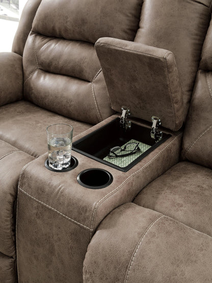 Stoneland Manual Reclining Loveseat with Console