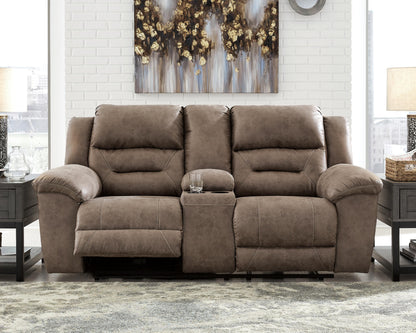 Stoneland Manual Reclining Loveseat with Console