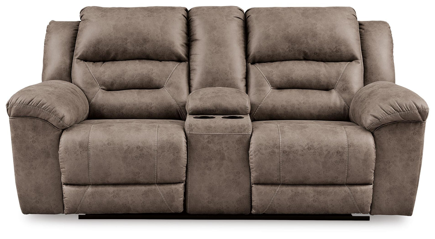 Stoneland Manual Reclining Loveseat with Console