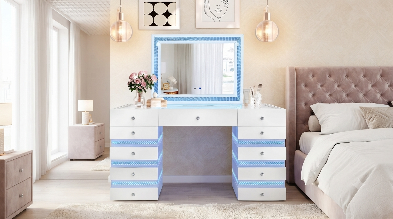 Lily (White) Vanity Set