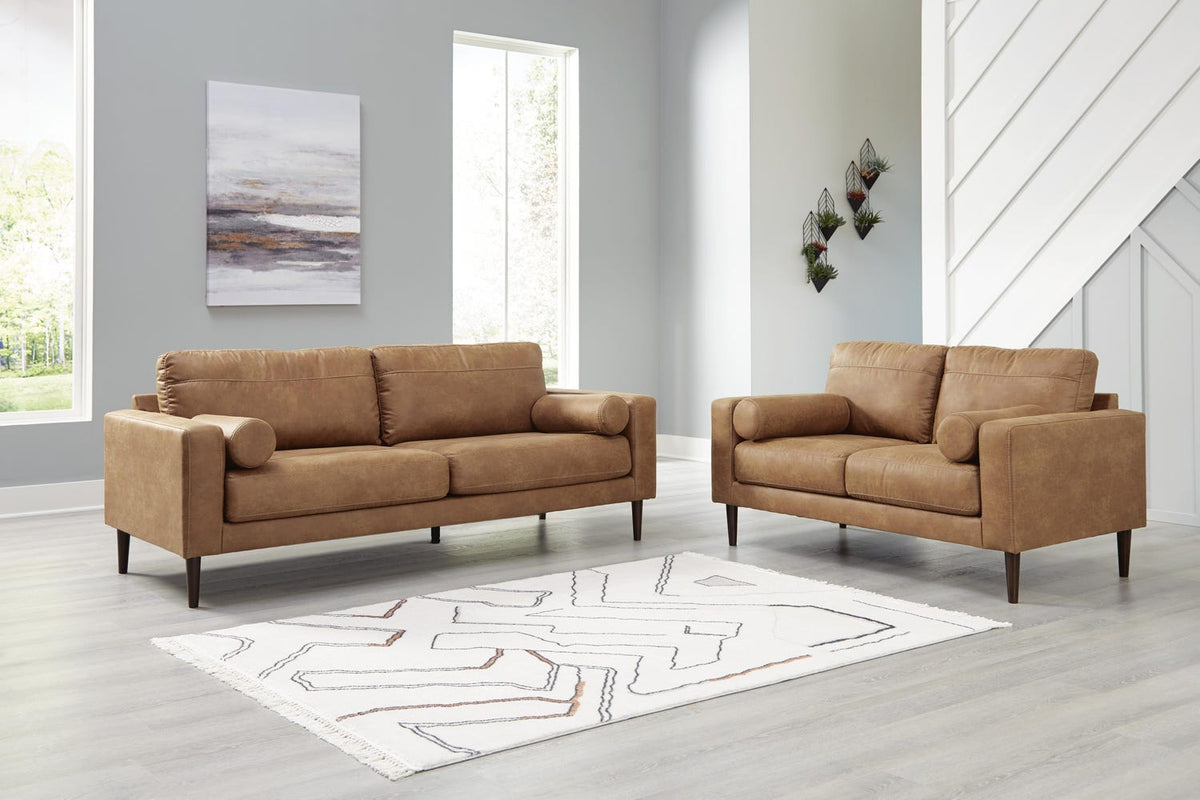 Telora 2-Piece Sofa and Loveseat - Caramel