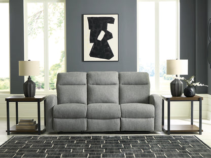 Moreau Place Reclining Sofa - Sterling