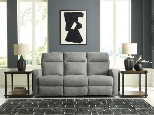 Moreau Place Reclining Sofa - Sterling