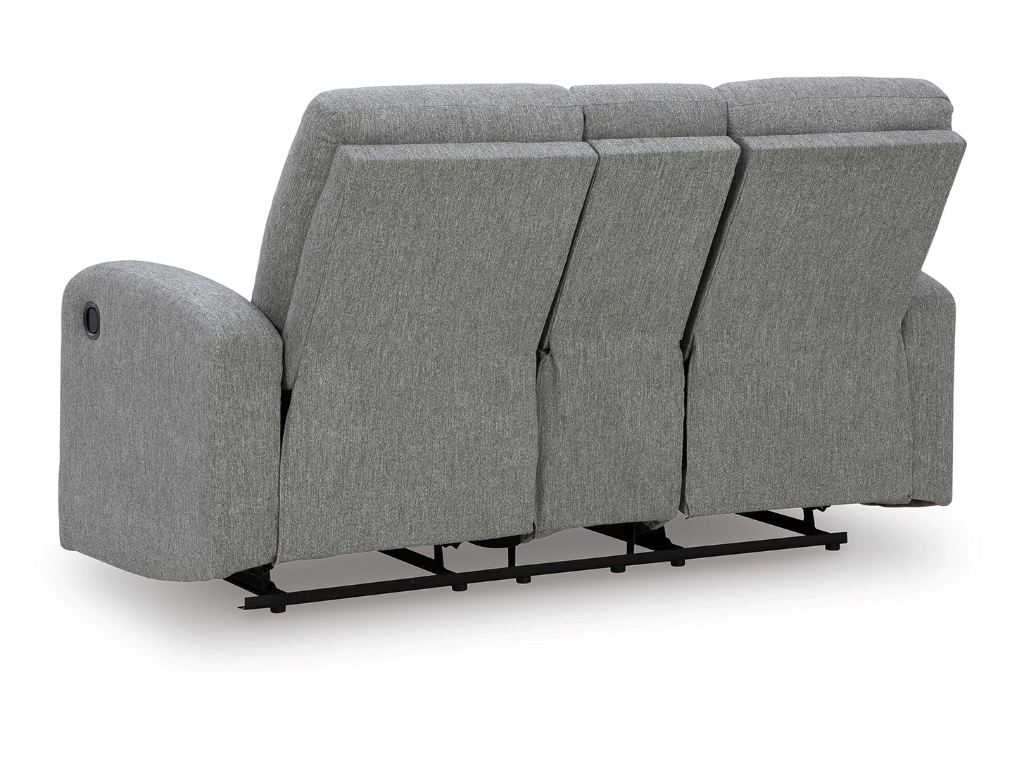 Moreau Place Reclining Loveseat with Console - Sterling