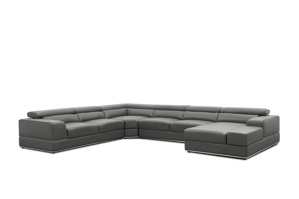 Nella Sectional Sofa (Dark Grey)