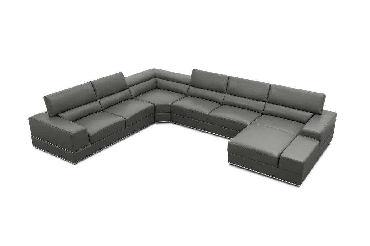 Nella Sectional Sofa (Dark Grey)