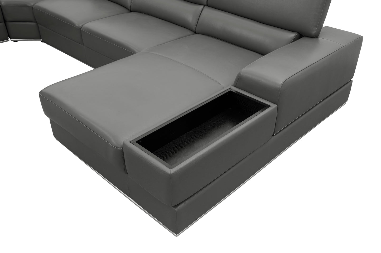 Nella Sectional Sofa (Dark Grey)