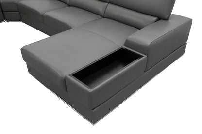 Nella Sectional Sofa (Dark Grey)