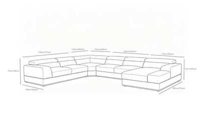 Nella Sectional Sofa (White)