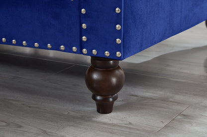 Brooke Navy Blue Velvet Chesterfield Sofa