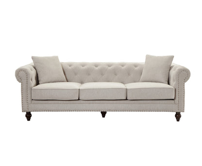 Thomas Beige Chesterfield Sofa