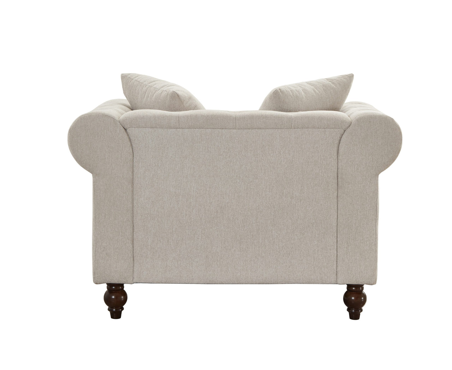 Thomas Beige Chesterfield Chair