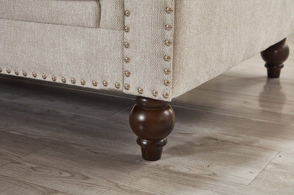 Thomas Beige Chesterfield Chair