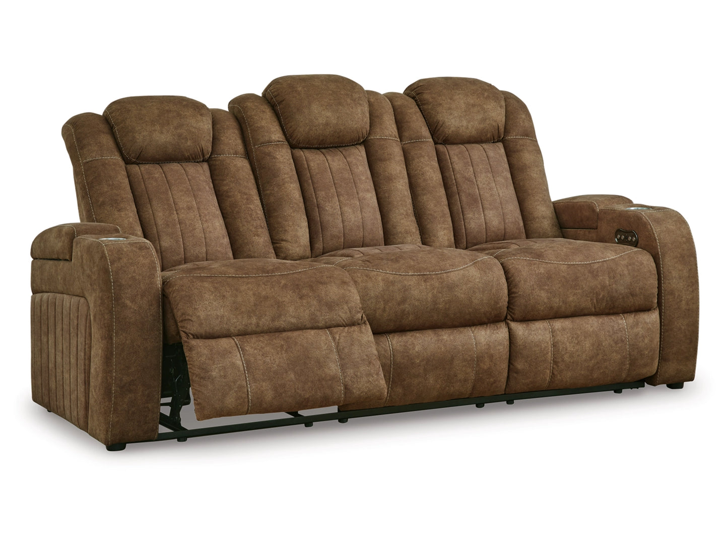 Wolfridge Dual Power Reclining Sofa - Brindle