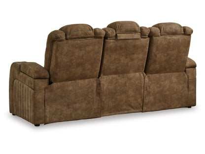 Wolfridge Dual Power Reclining Sofa - Brindle