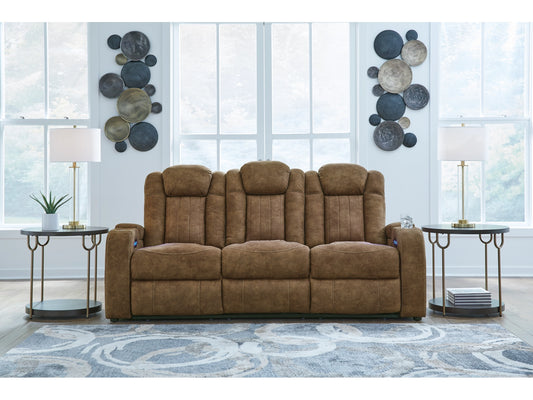Wolfridge Dual Power Reclining Sofa - Brindle