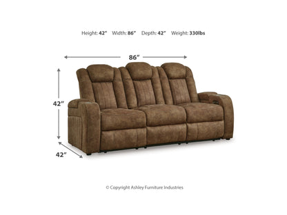 Wolfridge Dual Power Reclining Sofa - Brindle