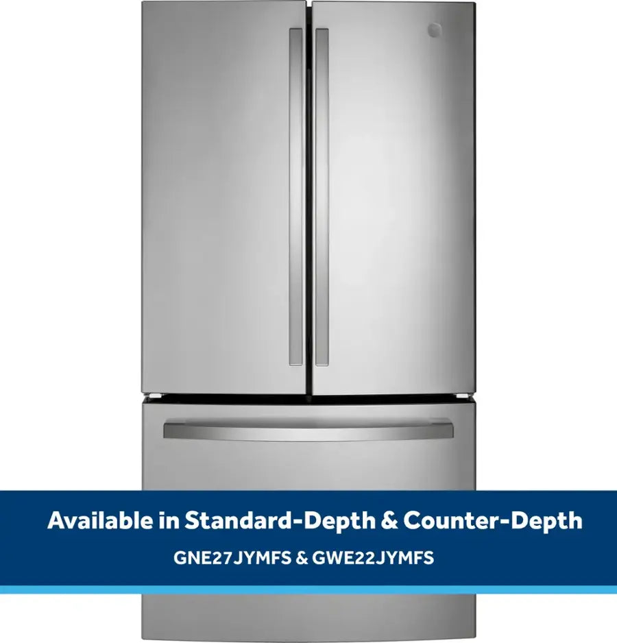 GE - 27.0 Cu. Ft. French Door Refrigerator with Internal Water Dispenser - Stainless Steel