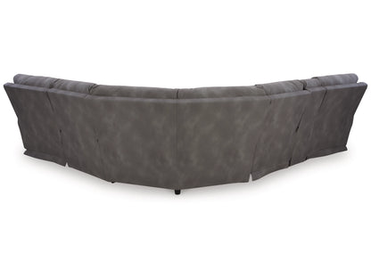 Next-Gen DuraPella Performance Fabric 6-Piece Dual Power Reclining Modular Sectional with Console - Slate