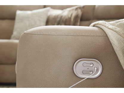 Next-Gen DuraPella Performance Fabric 6-Piece Dual Power Reclining Modular Sectional with Console - Sand