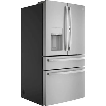 GE Profile - 27.9 Cu. Ft. 4-Door French Door Smart Refrigerator with Hands-Free AutoFill - Stainless Steel