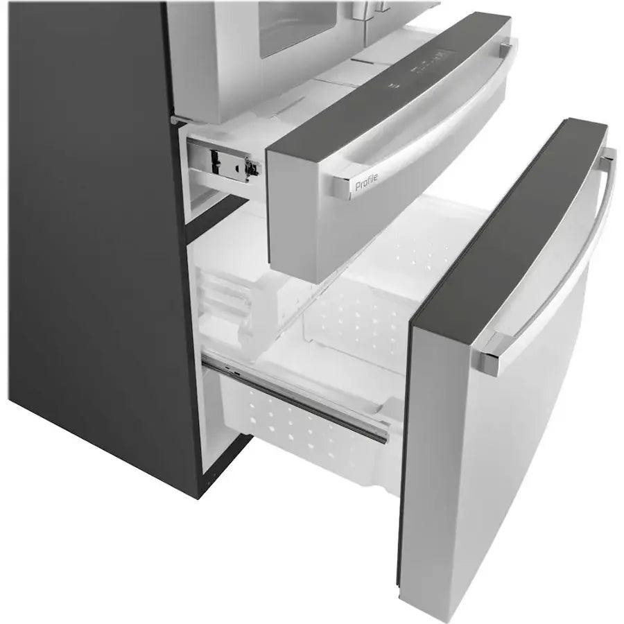 GE Profile - 27.9 Cu. Ft. 4-Door French Door Smart Refrigerator with Hands-Free AutoFill - Stainless Steel