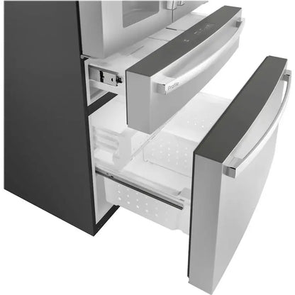 GE Profile - 27.9 Cu. Ft. 4-Door French Door Smart Refrigerator with Hands-Free AutoFill - Stainless Steel