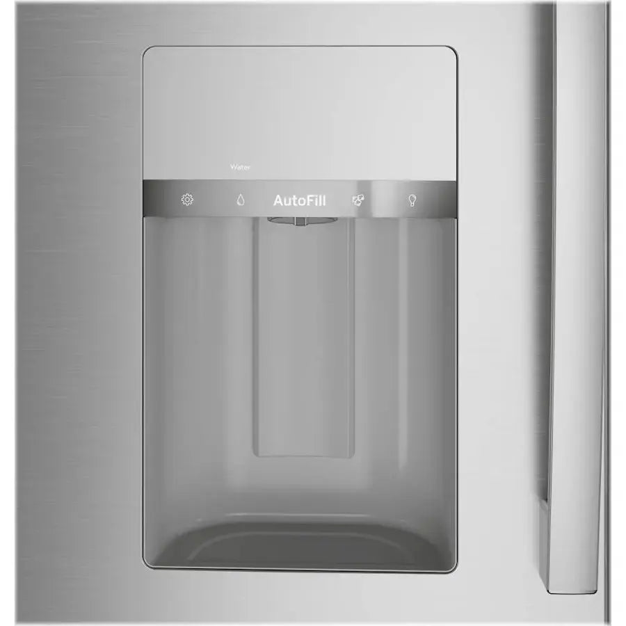 GE Profile - 27.9 Cu. Ft. 4-Door French Door Smart Refrigerator with Hands-Free AutoFill - Stainless Steel