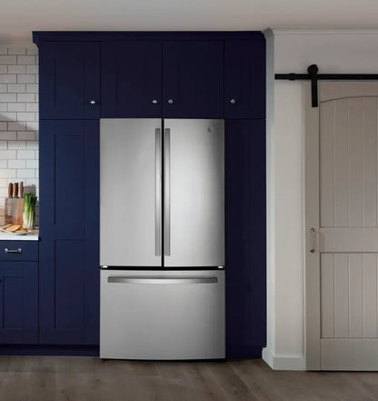 GE - 27.0 Cu. Ft. French Door Refrigerator with Internal Water Dispenser - Stainless Steel