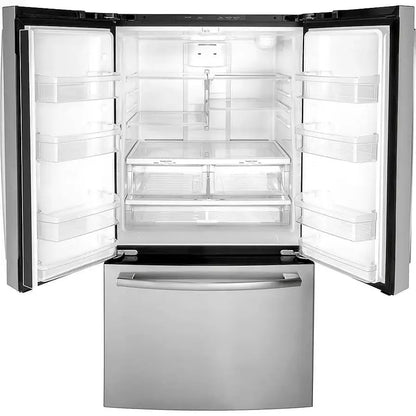GE - 27.0 Cu. Ft. French Door Refrigerator with Internal Water Dispenser - Stainless Steel