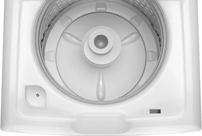 GE - 4.5 Cu. Ft. High-Efficiency Top Load Washer with Deep Fill and Cold Plus - White with Matte Black