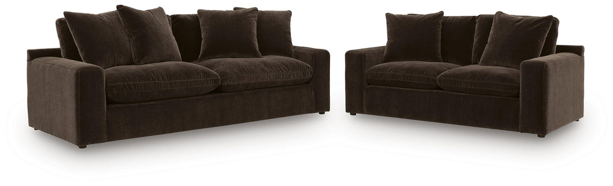 Maxton Heights 2-Piece Sofa and Loveseat - Bittersweet