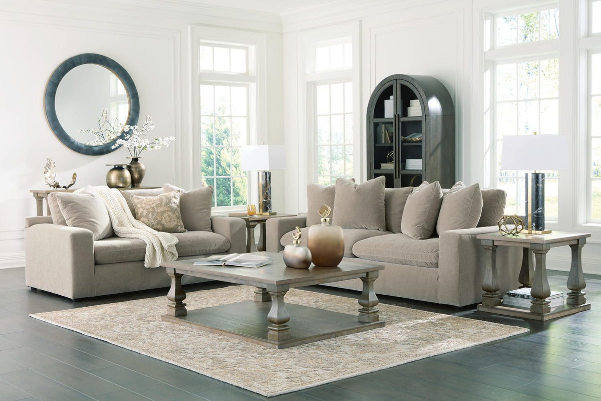 Maxton Heights 2-Piece Sofa and Loveseat - Pebble