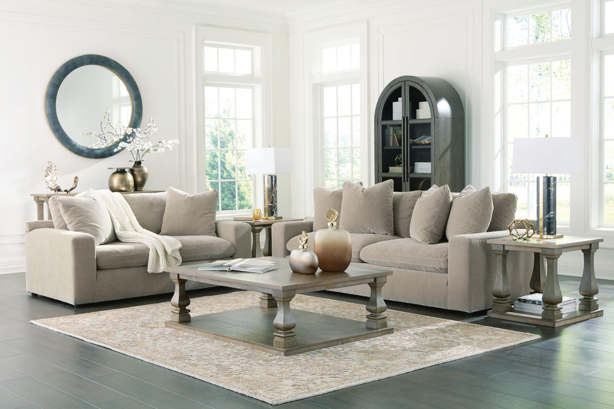 Maxton Heights 2-Piece Sofa and Loveseat - Pebble