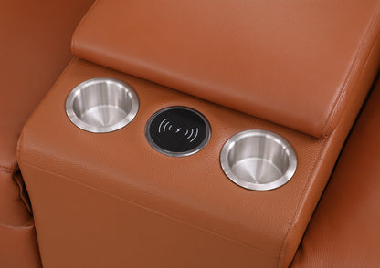 Picasso II Reclining Sectional 7-Piece (Caramel)