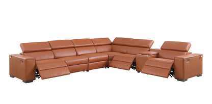 Picasso II Reclining Sectional 7-Piece (Caramel)