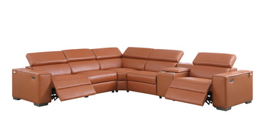Picasso II Reclining Sectional 6-Piece (Caramel)