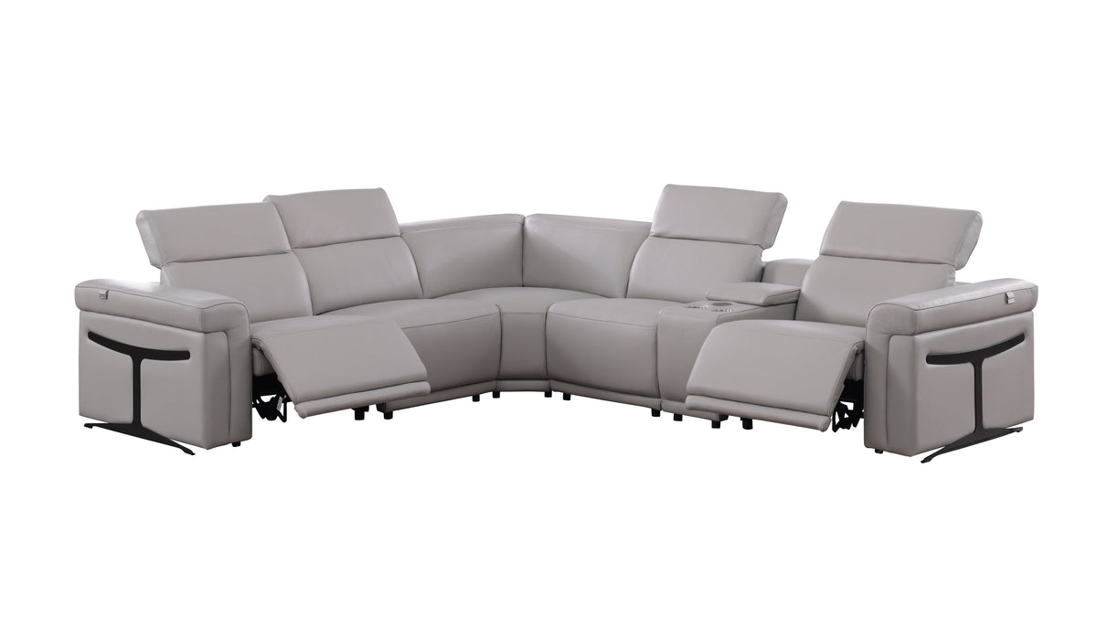 Lucca Reclining Sectional (Light Grey)
