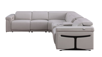 Lucca Reclining Sectional (Light Grey)