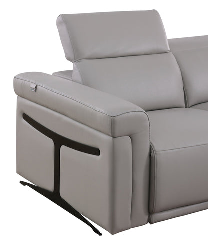 Lucca Reclining Sectional (Light Grey)