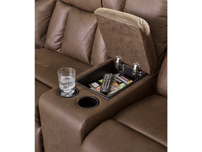 Trail Boys 2-Piece Manual Reclining Sectional with Console - Walnut