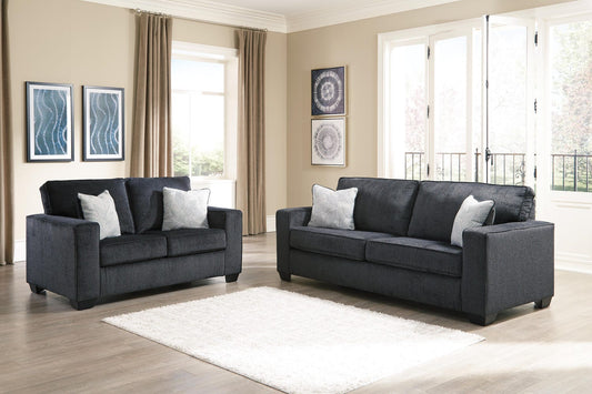 Altari 2-Piece Sofa and Loveseat - Alloy