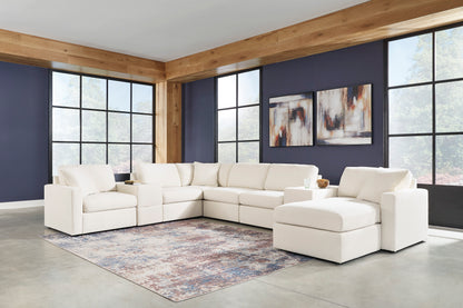 Modmax 8-Piece Modular Next-Gen Nuvella™ Performance Fabric Sectional with Chaise and Storage Consoles